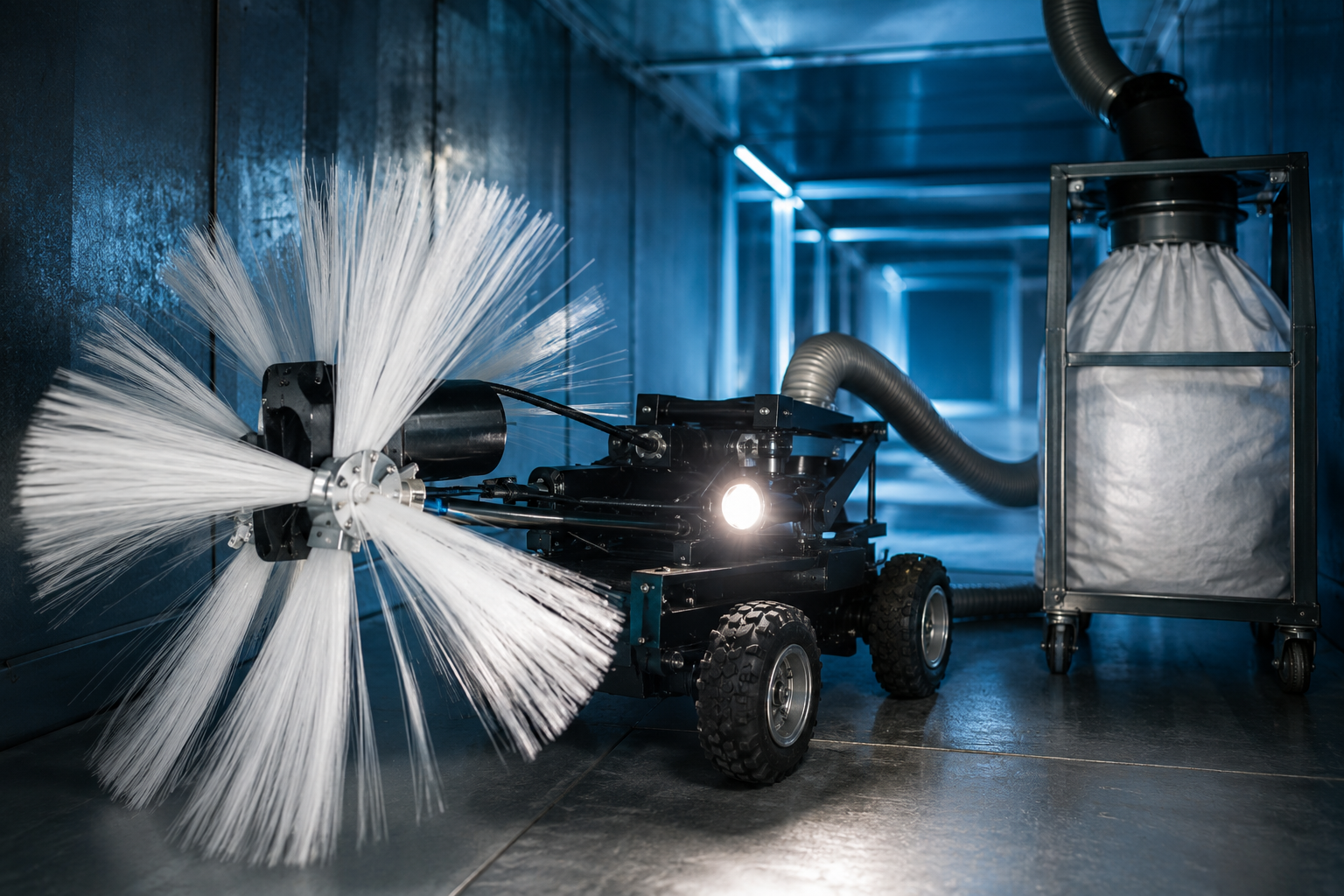 Sanificazione delle condotte con robot telecomandato