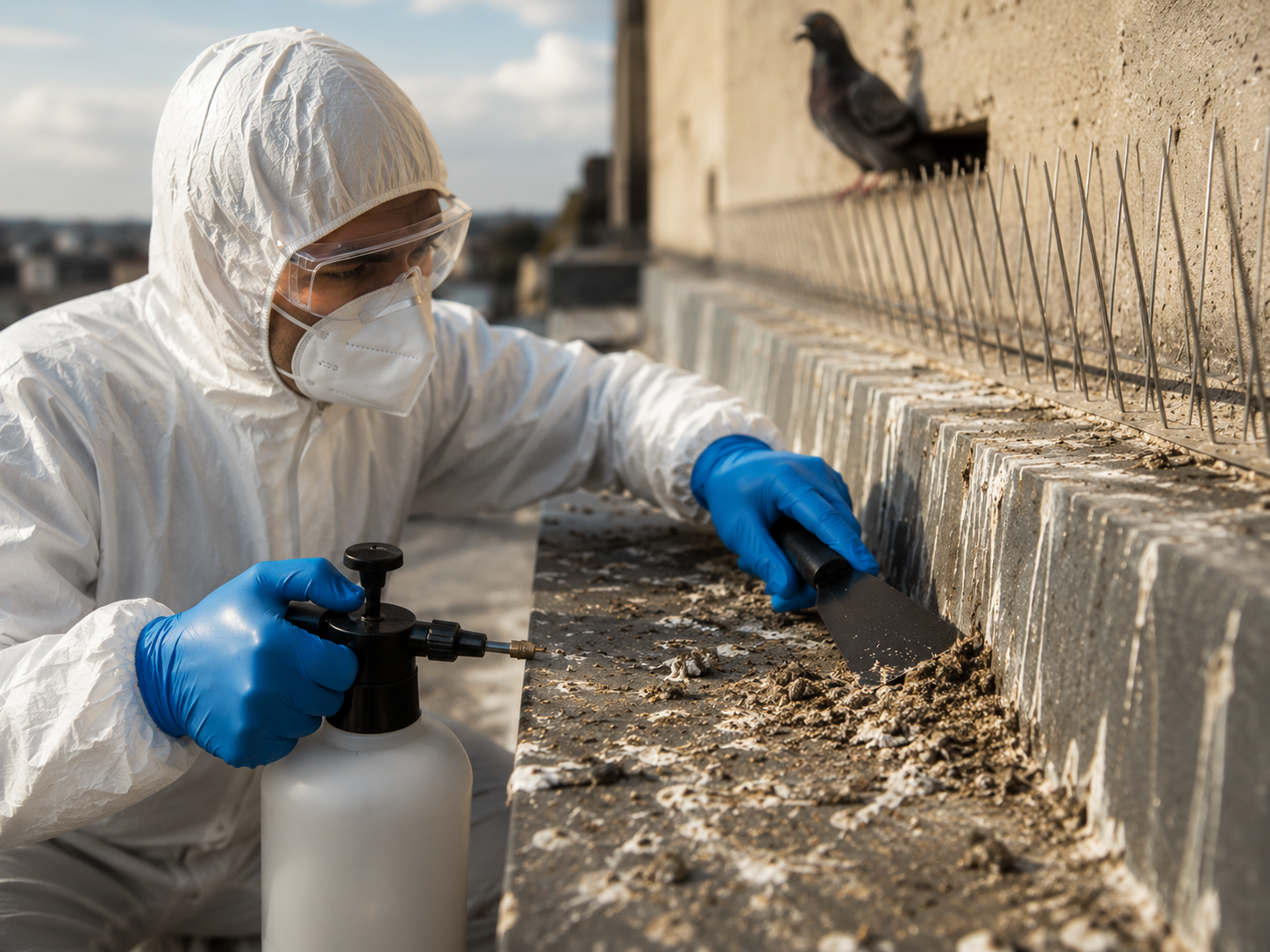 Rimozione Guano Uccelli